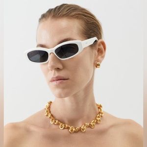 New Without Original Box CELINE EYEWEAR Bold Story oval acetate sunglasses